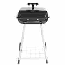 Square Steel Charcoal Grill with Wheels 