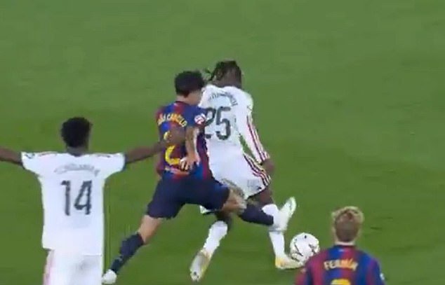 He was outraged at Jose Cancelo's apparent stamp on Yan Diomande - not long before Raphinha's equaliser for Barcelona