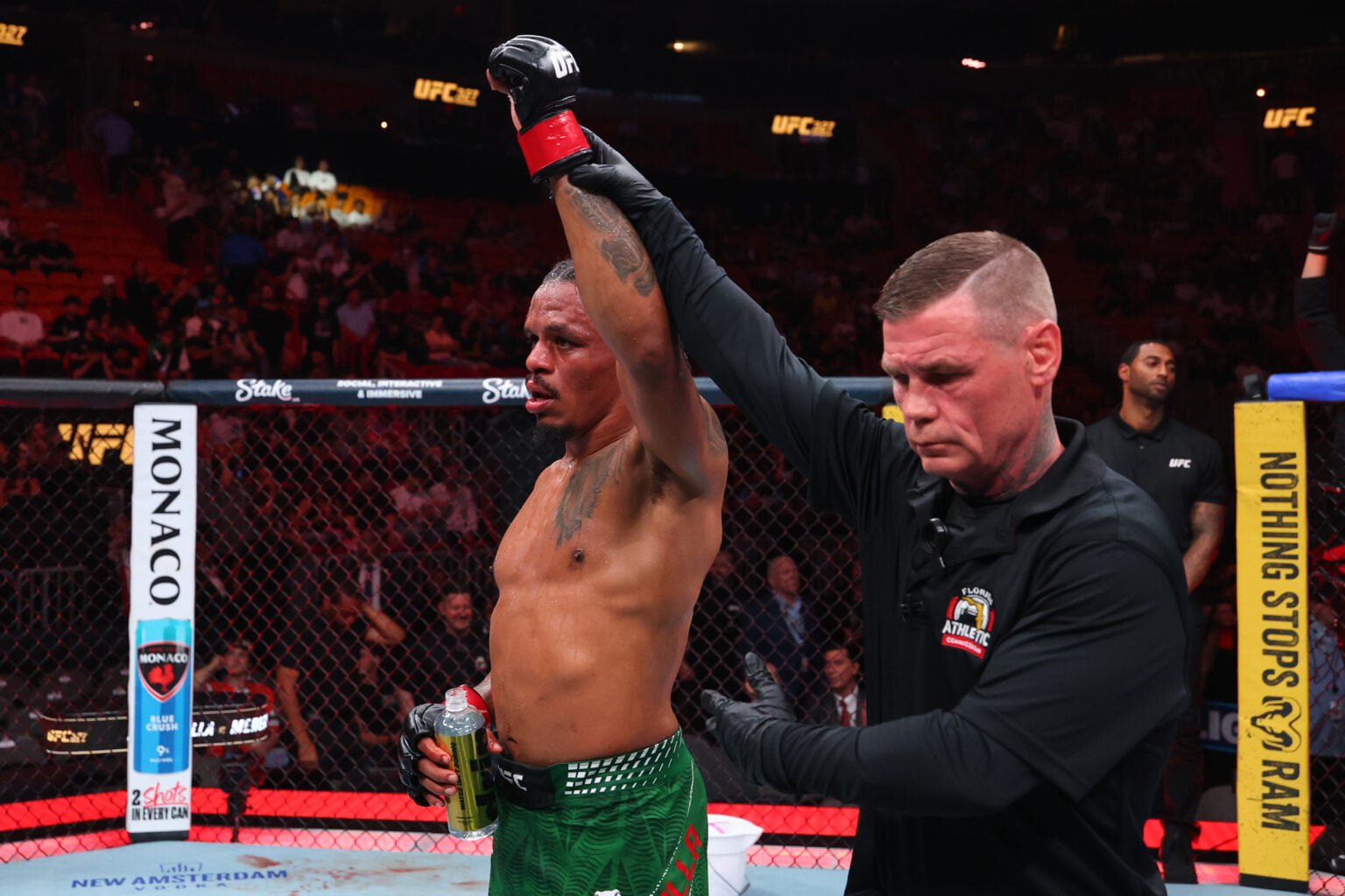 Chris Padilla announced as the winner at UFC 327