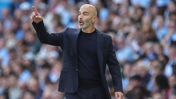 Enzo Maresca, manager of Manchester City, reacts in the technical area during the Premier League match between Manchester City and Bournemouth at Etihad Stadium in Manchester, United Kingdom, on August 23, 2026. (Photo by Mark Cosgrove/News Images/NurPhoto via Getty Images)
