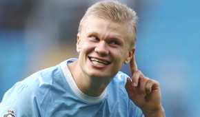 Erling Haaland smiling