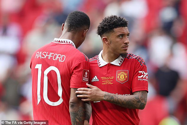 MAN UNITED PLAYER RATINGS: Jadon Sancho has an afternoon to forget at  Wembley | Daily Mail Online