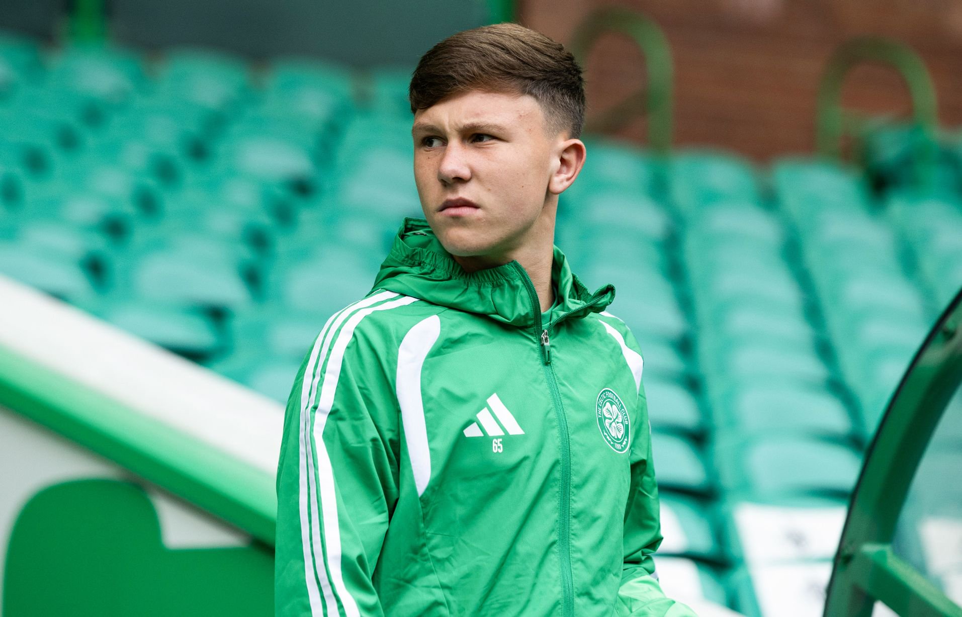 Lucas Clearie during a Celtic training session