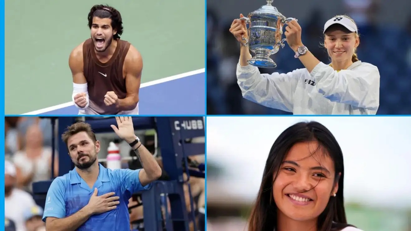 Carlos Alcaraz, Elena Rybakina, Stan Wawrinka and Emma Raducanu