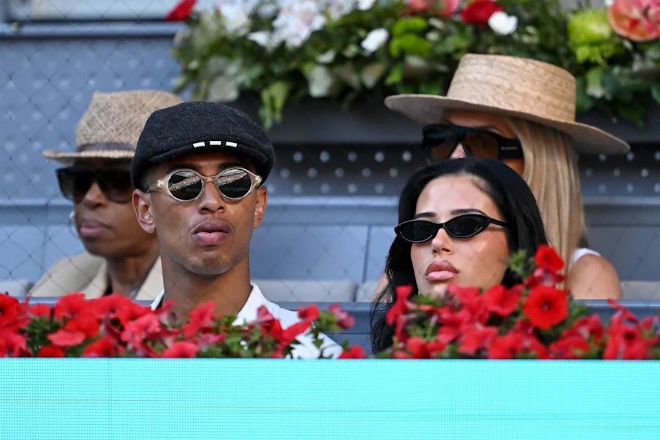 Jude Bellingham and Ashlyn Castro attend Mutua Madrid Open - Day Three