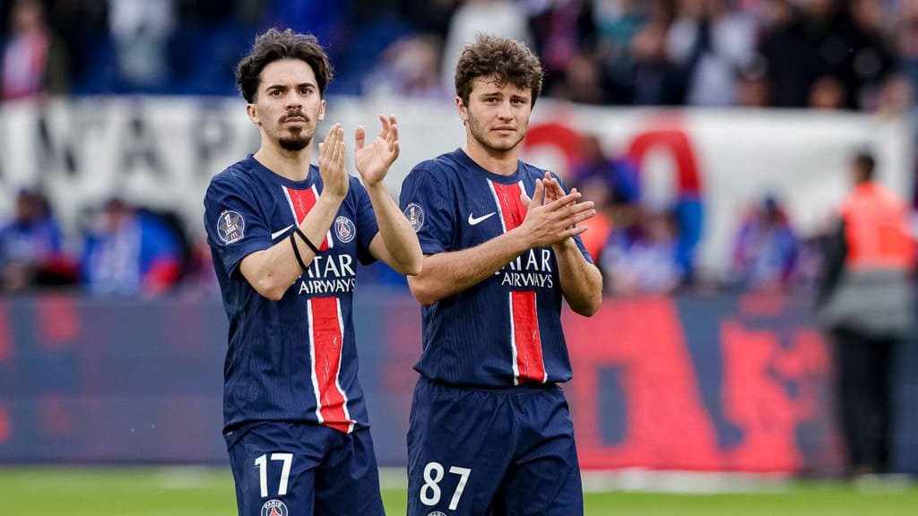 João Neves e Vitinha pelo PSG (FOTO: Antonio Borga/Eurasia Sport Images/Getty Images)