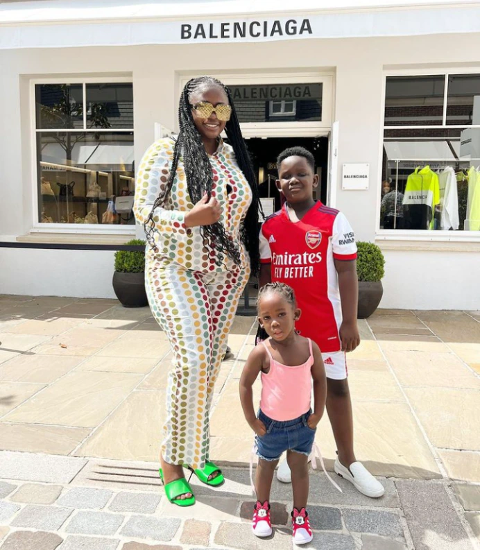 See beautiful photos of Tracey Boakye with her two children