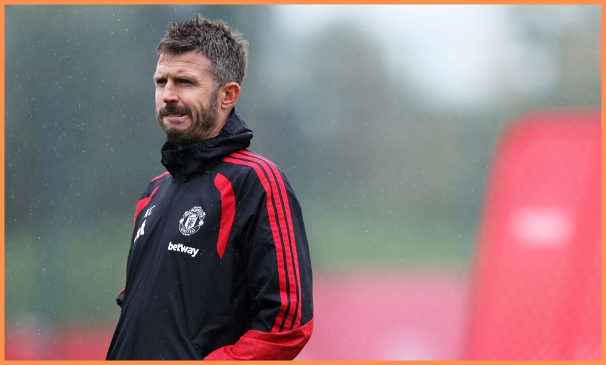 Michael Carrick at Manchester United training