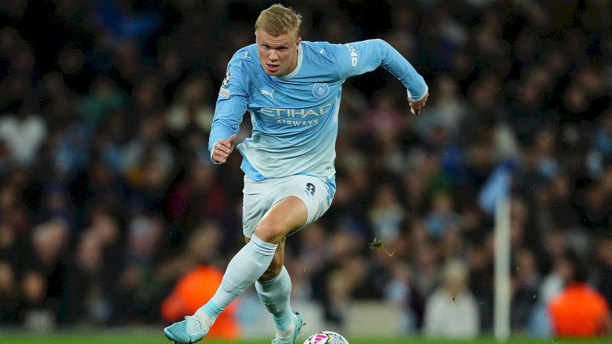Erling Haaland in Aktion für Manchester City
