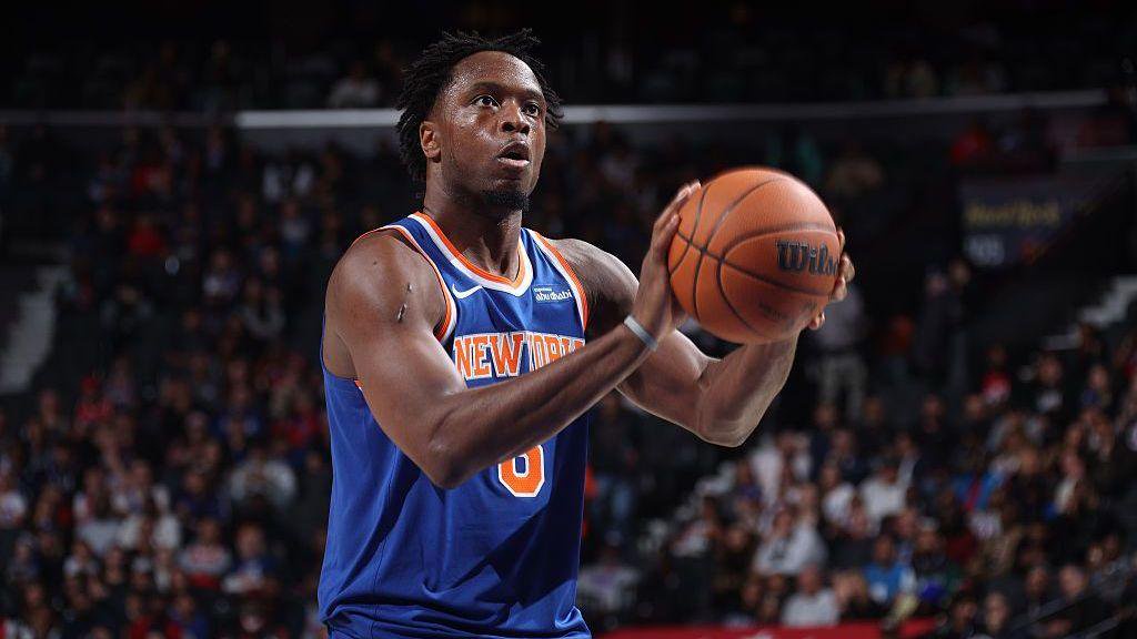 OG Anunoby preparing to shoot