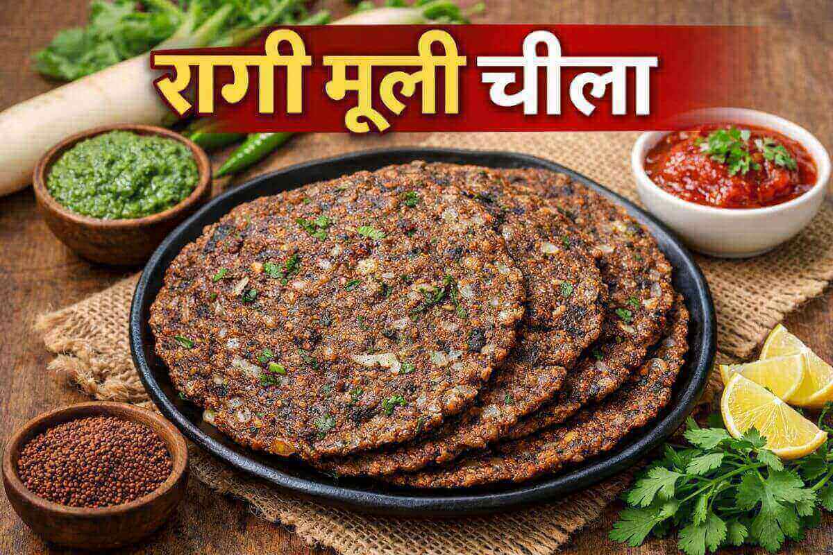 Ragi Mooli Chilla Recipe