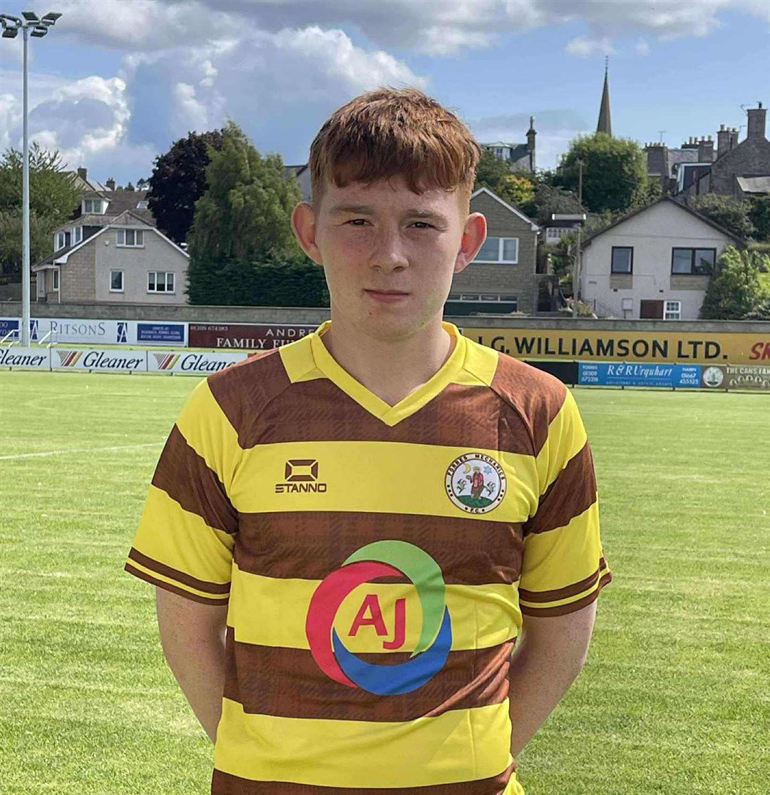 Forres striker Kieran Hayllar. Picture: Forres Mechanics FC