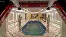 For deep-pocketed sailors who aren't content with having just the ocean to swim in, one $60 million superyacht comes with its own indoor pool complete with Greek statues. Leona, which was built by the Turkish-based luxury yacht builder Bilgin, boasts a unique beach club that looks like something from a five-star spa or hotel, with the tiled pool surrounded by marble flooring and marble carved panels on the walls.
