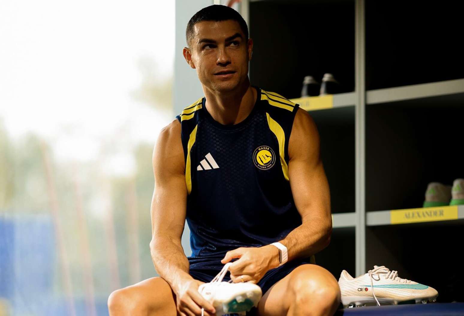 CR7 durante treinamento pelo Al Nassr –