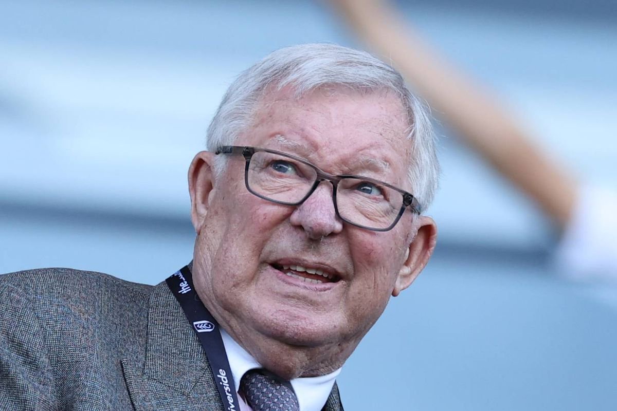 Sir Alex Ferguson in the stands before a Manchester United match