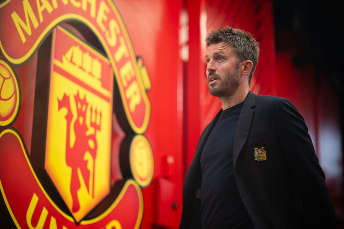 Michael Carrick, Manager of Manchester United arrives at the stadium prior to the UEFA Champions League 2026/27 League Phase MD1 match between Manchester United and Sabah