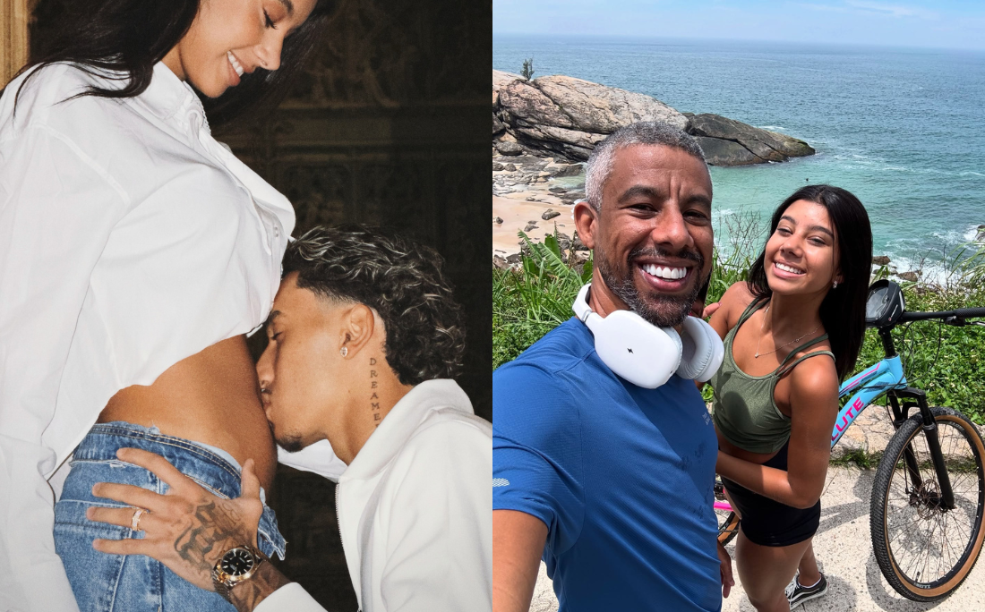 Léo Moura celebra a gravidez da filha Bella e se torna avô aos 47 anos