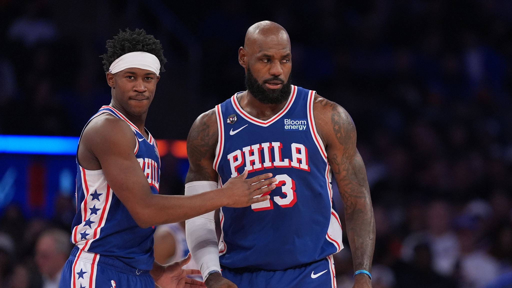 James scored 14 points in the first game of the NBA season