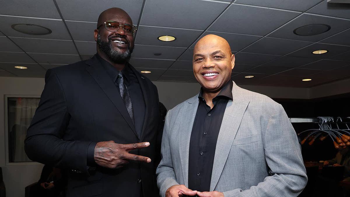 Shaquille O'Neal and Charles Barkley attend an event in New York City.