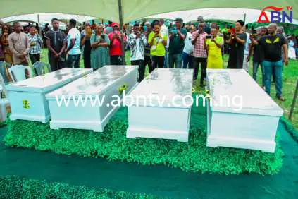 Four Children Of Same Parents Who Died Same Day Buried In Abia