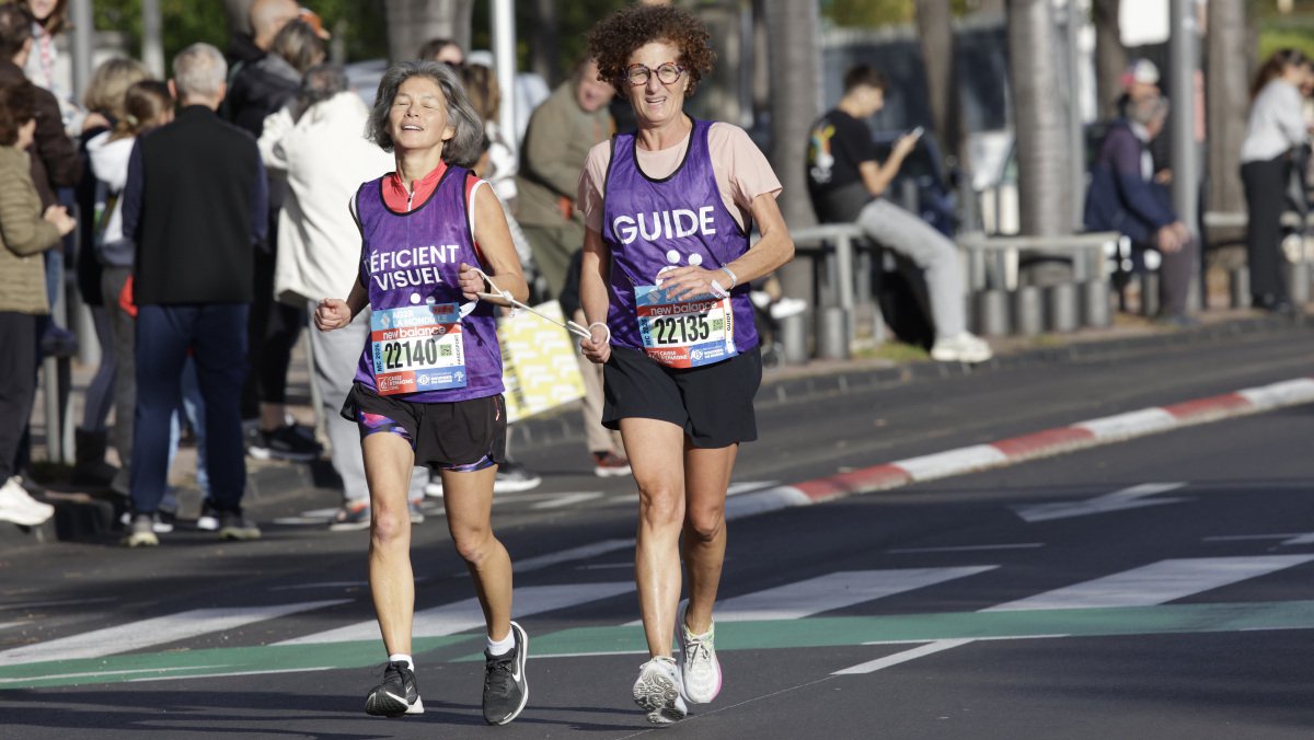 "Les handis" couraient avec un accompagnateur.