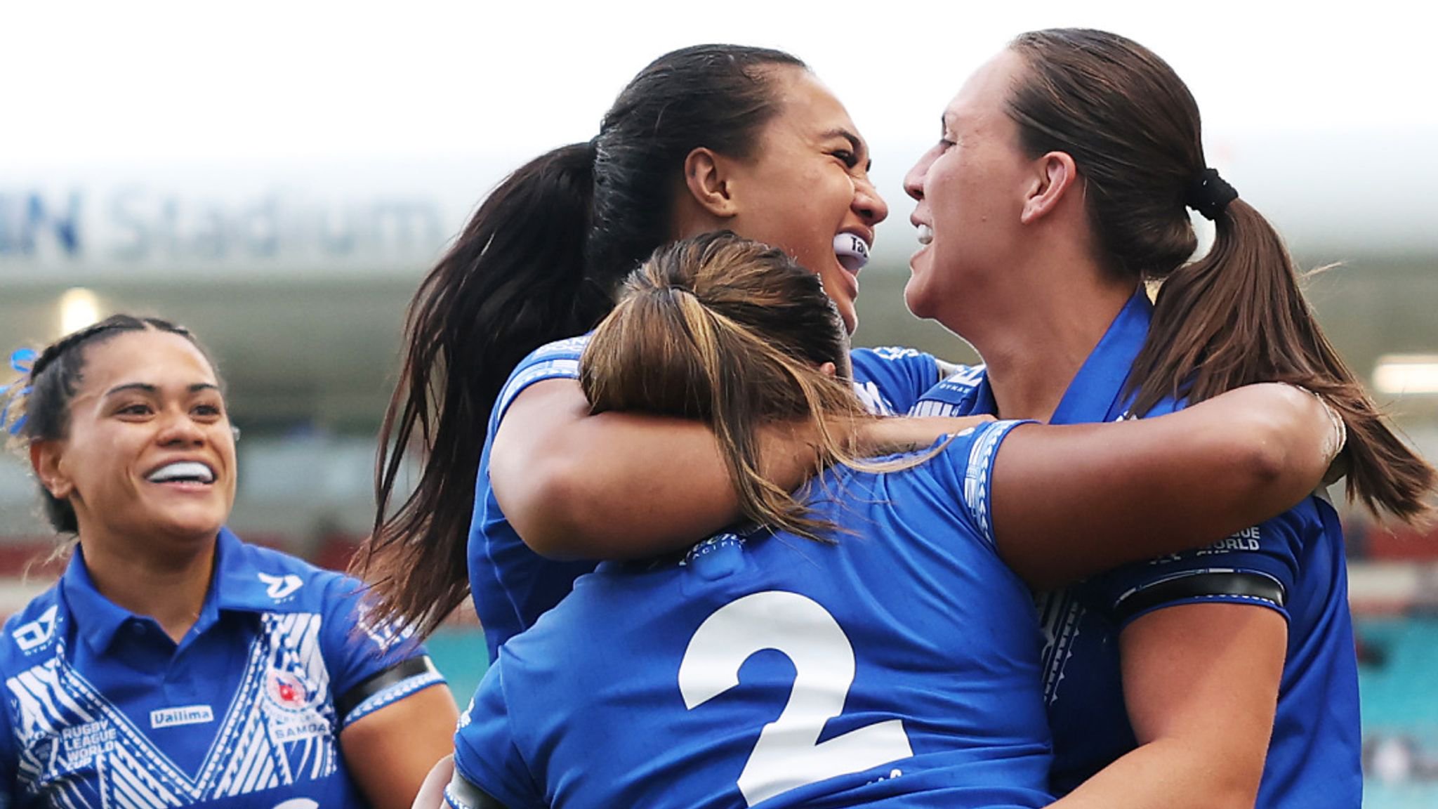 Mercedez Taulelei-Siala ran in the fourth of five Samoa tries