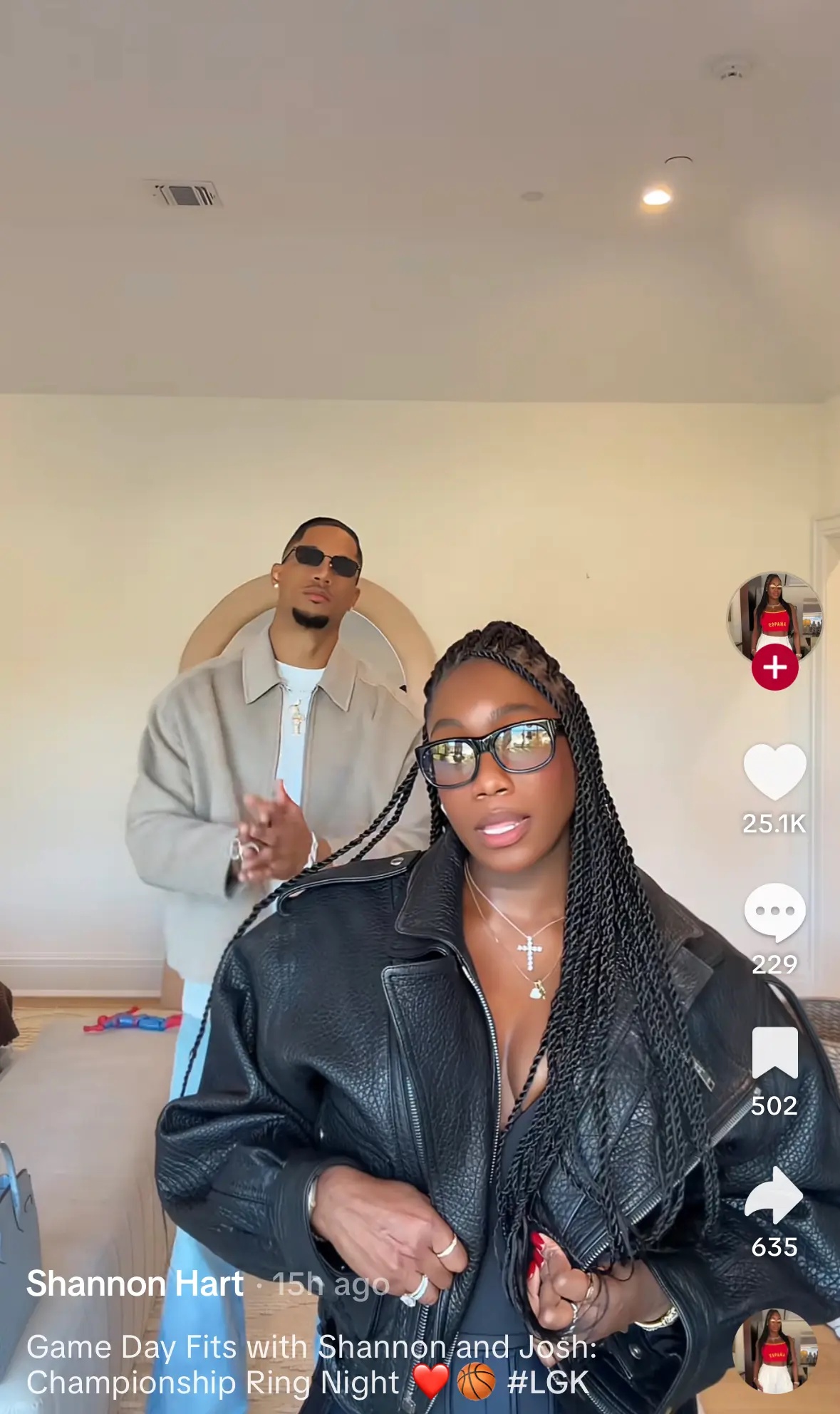 Shannon Hart and Josh Hart do a game day fit video together before the Knicks' ring night. 