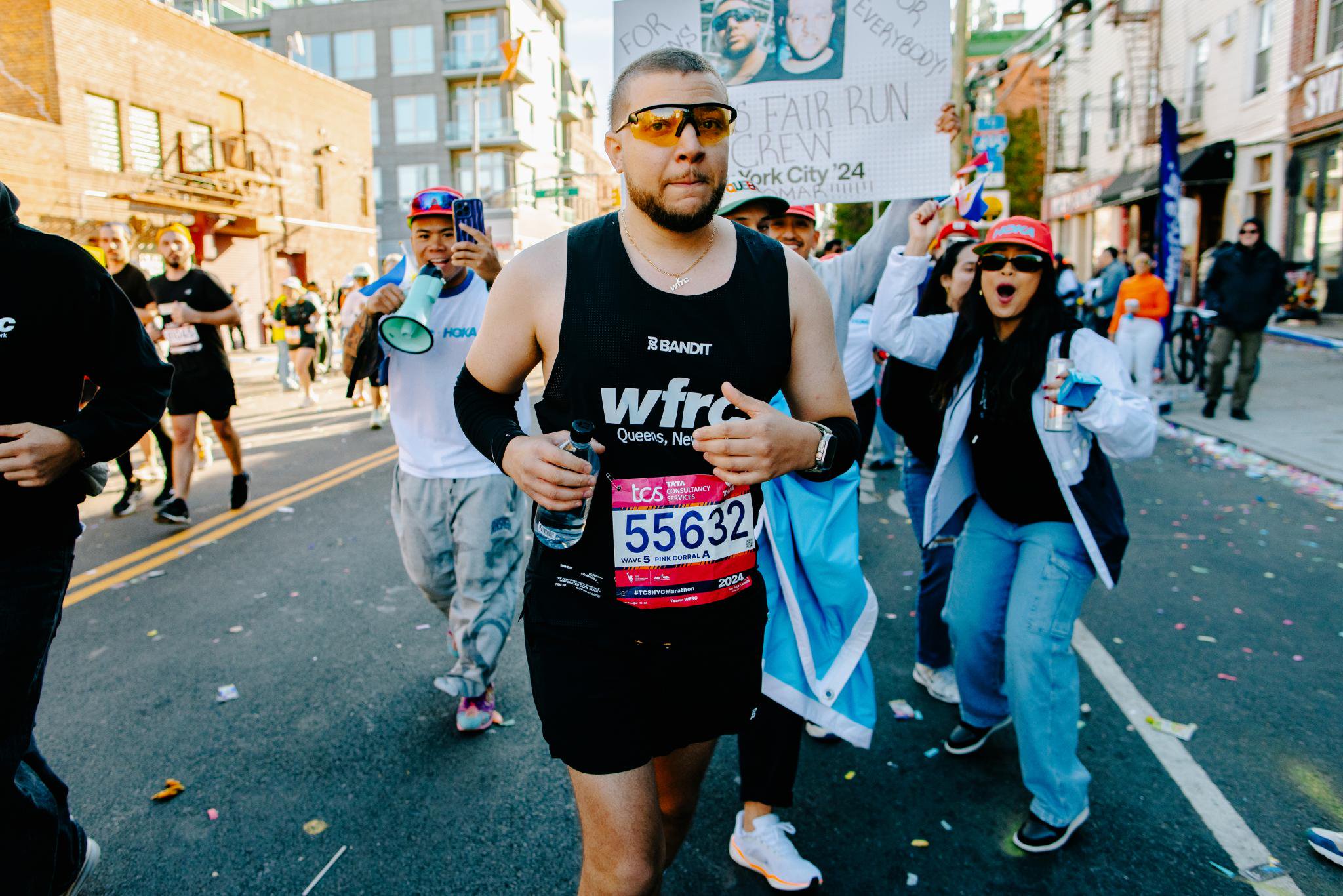 Omar Medjid runs the 2023 NYC Marathon on Sunday, Nov. 3, 2024.