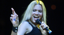 Mandy Moore opens for the Backstreet Boys in 2002