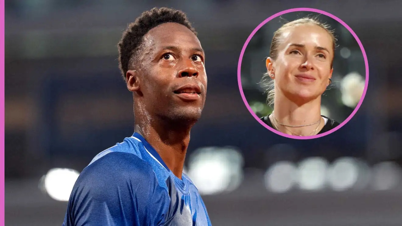 Pictured: Gael Monfils with inset of Elina Svitolina