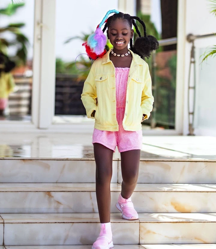 Okyeame Kwame shows Ghanaians that his daughter is the prettiest in the country (photos)