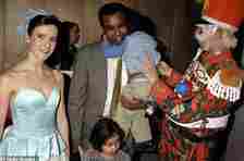 Rageh Omaar with his children and cast attend the party prior to the English National Ballet's press night performance of The Nutcracker at the Coliseum, on December 20, 2005