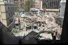 Iranian consulate building in rubble