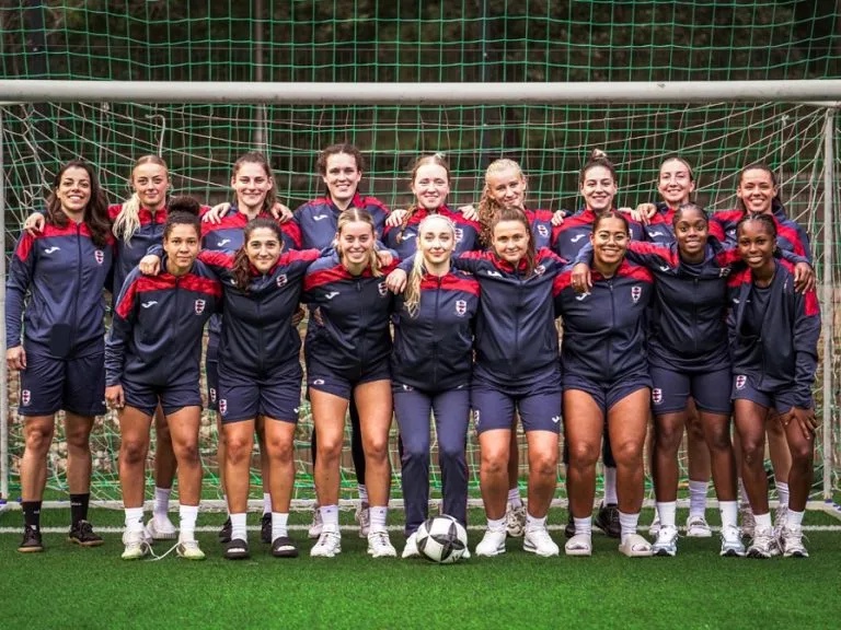 A squad photo of the Women's Mini Football team competing at the World Cup in Croatia