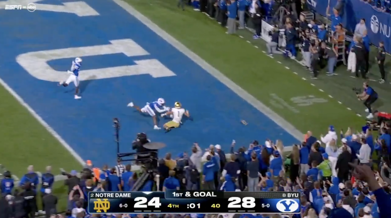 There was still a second left when the ball hit the ground. (via ESPN)