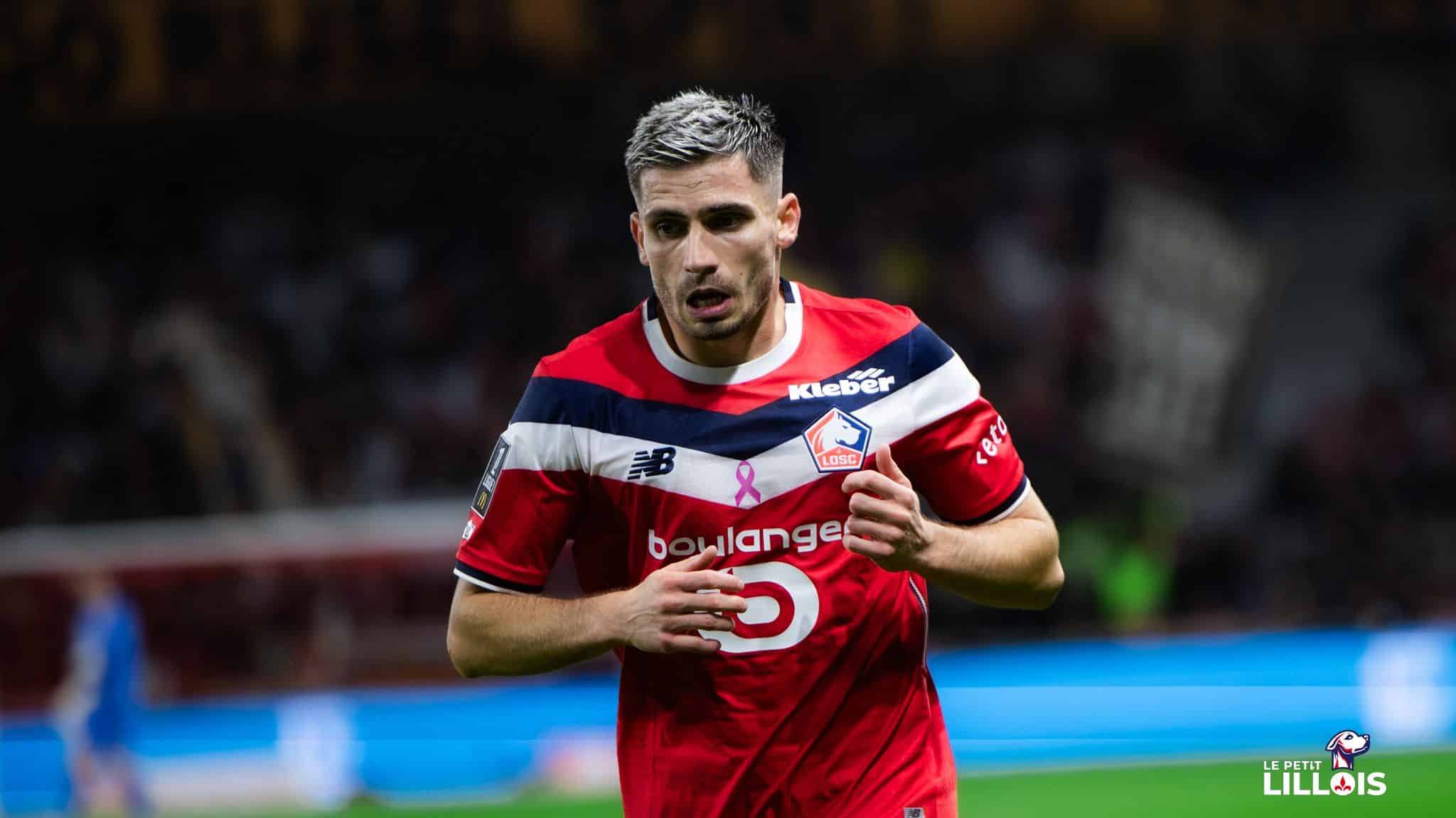 Romain Perraud lors de la rencontre LOSC - Stade Brestois 29.