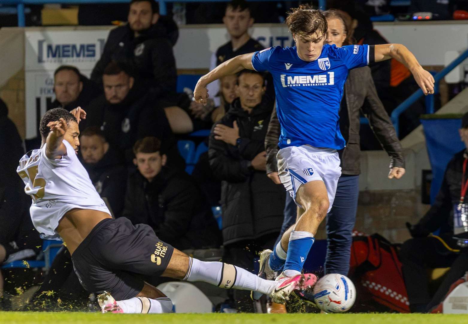 Conor McManus was back in the Gillingham team for the midweek match Picture: Julian@KPI