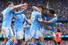 Mateo Kovacic of Manchester City celebrates with teammates