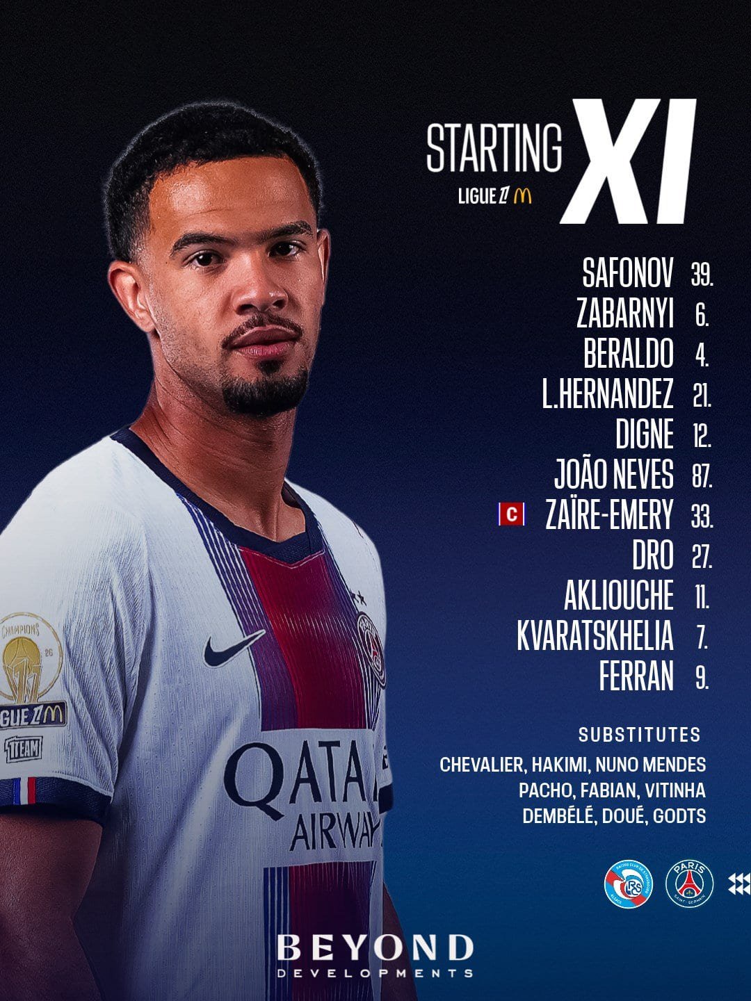 PSG lineup