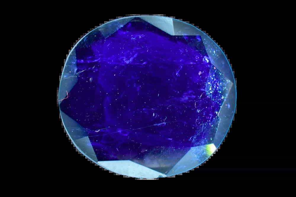 Blue lolite gemstone
