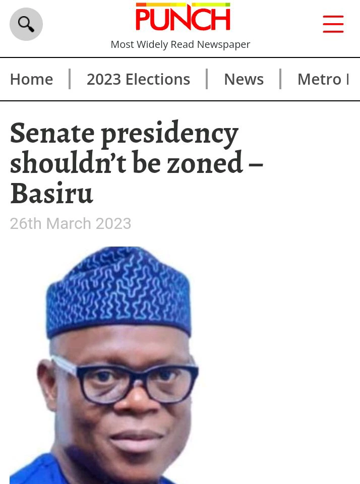 Today's Headlines: Senate Presidency Shouldn’t Be Zoned– Basiru, I Won’t Disappoint Taraba People_Agbu Kefas