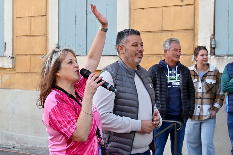 Christine Fernandez, la présidente du comité d’animation Voltaire-Joffre, Sadek Boudiaf, l’adjoint au maire de Narbonne délégué au sport, et Patrick Bardy, conseiller municipal chargé des associations.