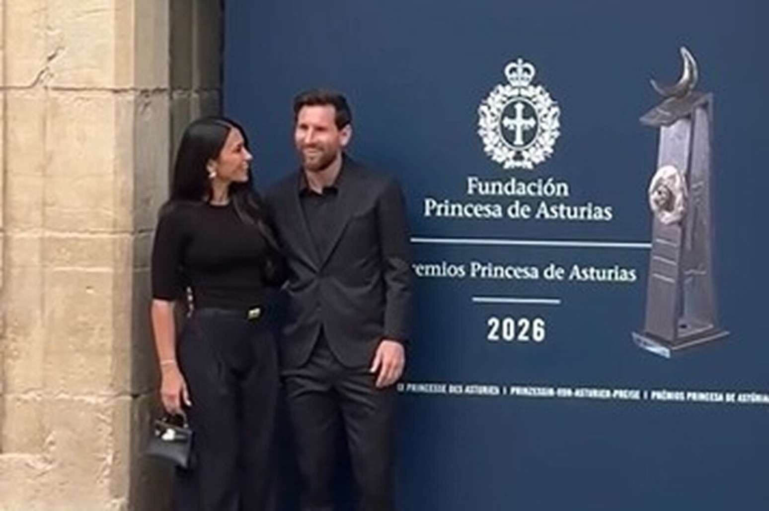 Messi e Antonela Roccuzzo em Oviedo, na Espanha –