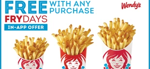Wendy's is giving away free French fries every Friday for the rest of the year