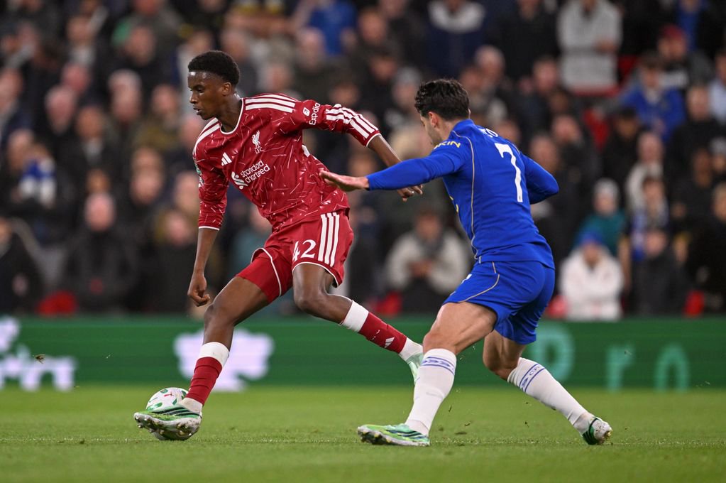 Trey Nyoni in action for Liverpool against Chelsea.