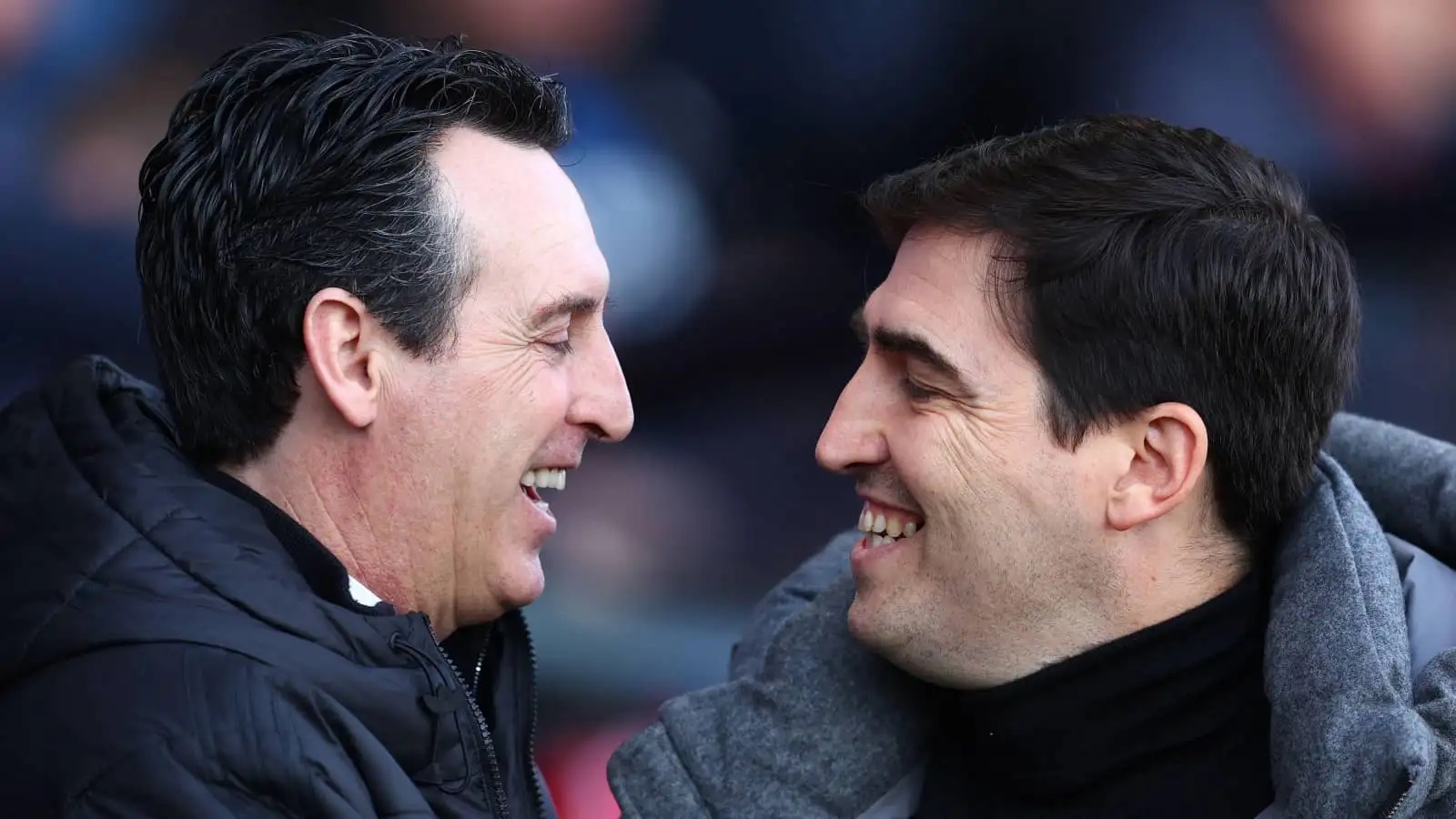 Aston Villa manager Unai Emery and Liverpool manager Andoni Iraola - copyright TEAMtalk