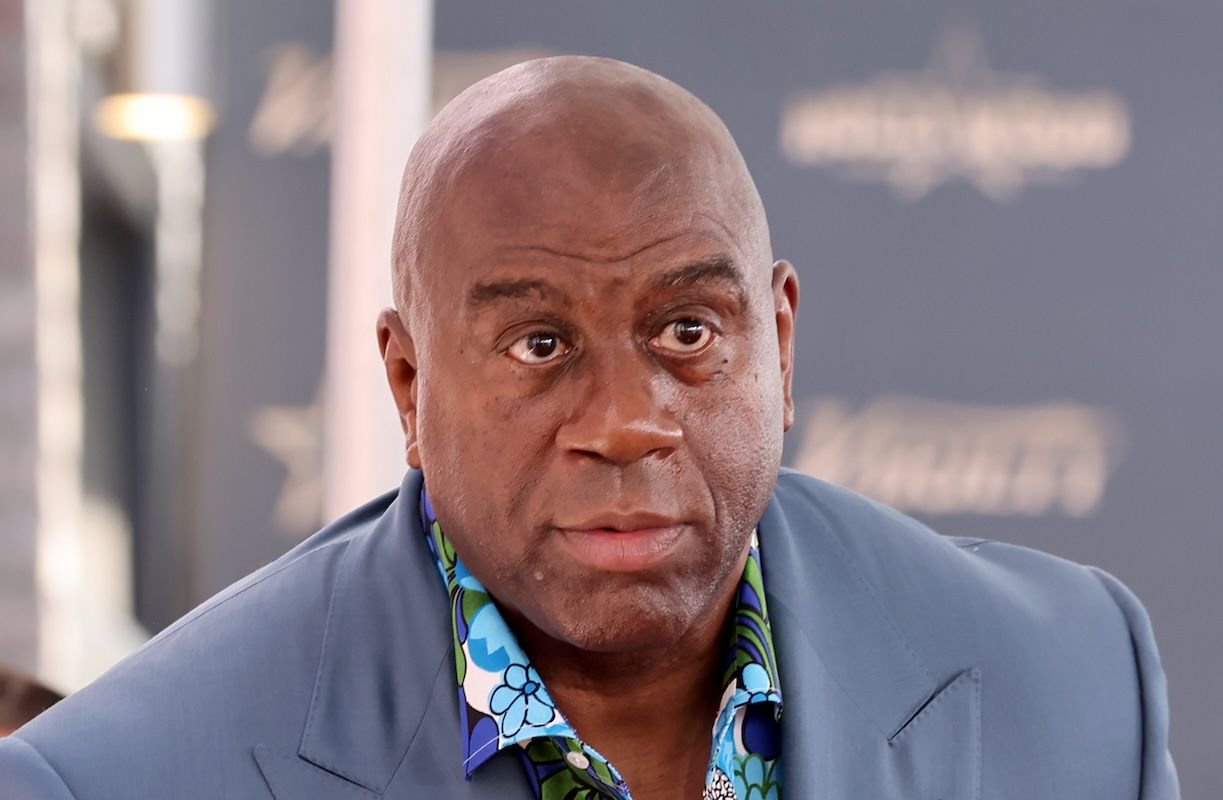 Magic Johnson attends Hollywood Walk of Fame Star Ceremony