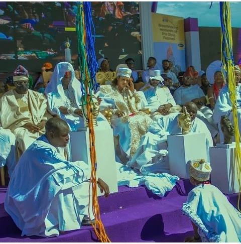 Adigun Olowe Yoruba Performs For Ooni Of Ife At The Olojo Festival