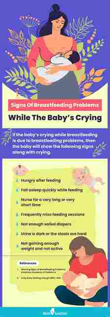 signs to Watch out for with baby crying while breastfeeding (infographic)