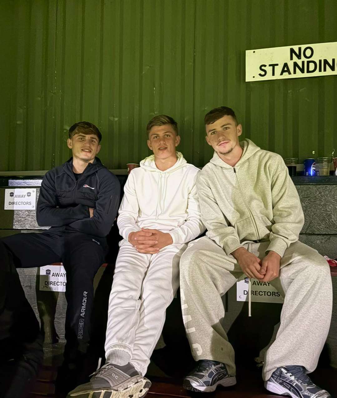 Harley Burrows, centre, with two of his brothers Harrison and Jenson
